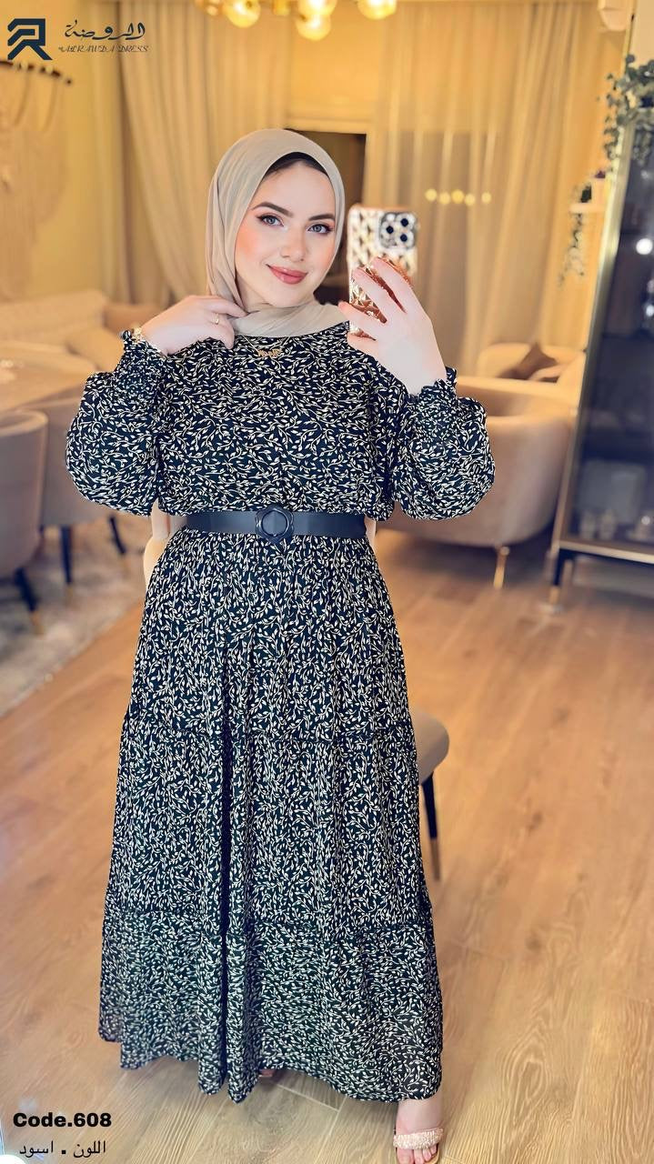 شيفون ابيض واسود