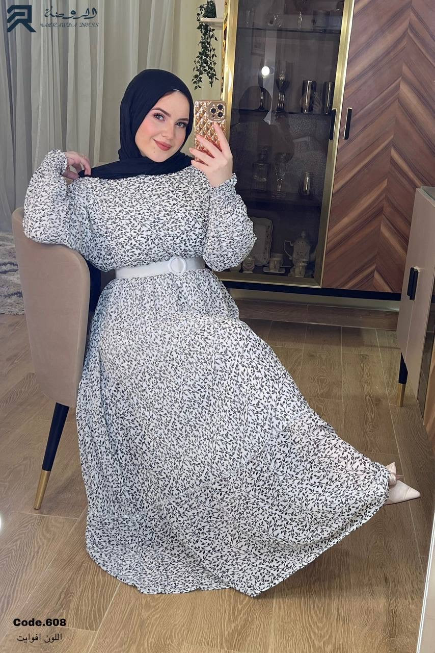 شيفون ابيض واسود