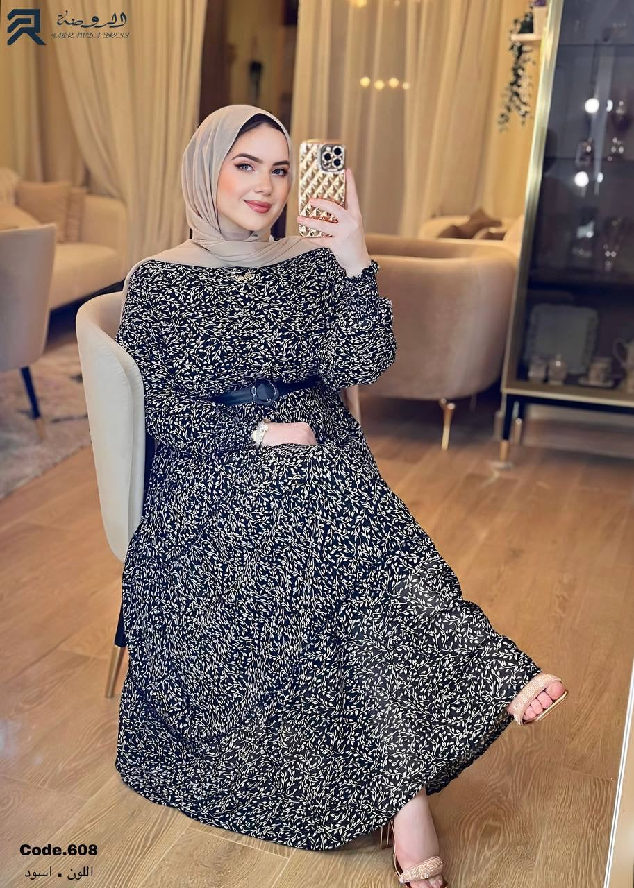 شيفون ابيض واسود